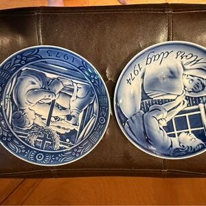 George Jenson collectors plates 1973 & 1974